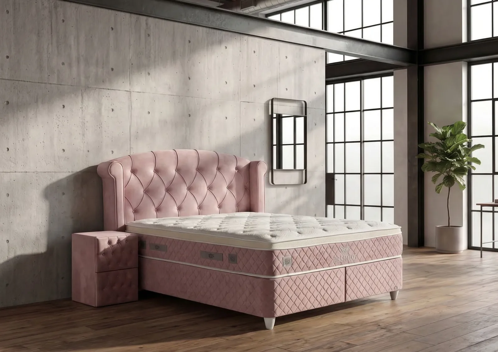 Posteľ ROYAL Visco Lux Pink
